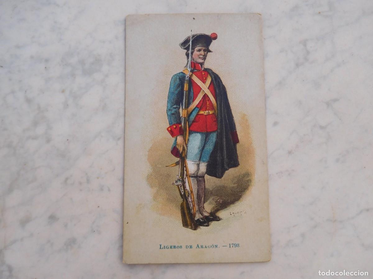 Sammeln alte Sammelbilder: Cromo chocolate Jaime Boix. Uniformes. Ligeros de Arag&oacute;n 1793