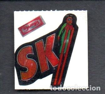 Coleccionismo cromos antiguos: ANTIGUO CROMO TROQUELADO ADHESIVO HOLOGRAFICO PANRICO - SKI (NEGRO) -. EDICIONES TREBOL. SIN PEGAR.