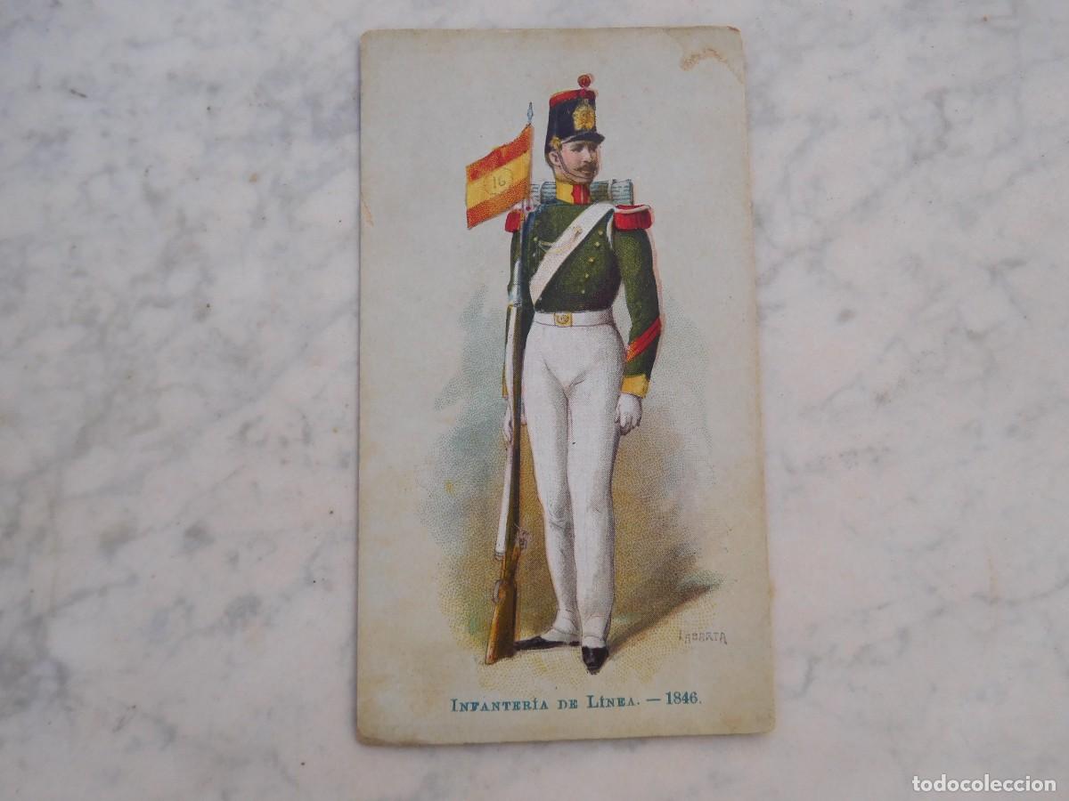 Coleccionismo cromos antiguos: Cromo chocolate Jaime Boix. Uniformes. Infanter&iacute;a de linea 1846