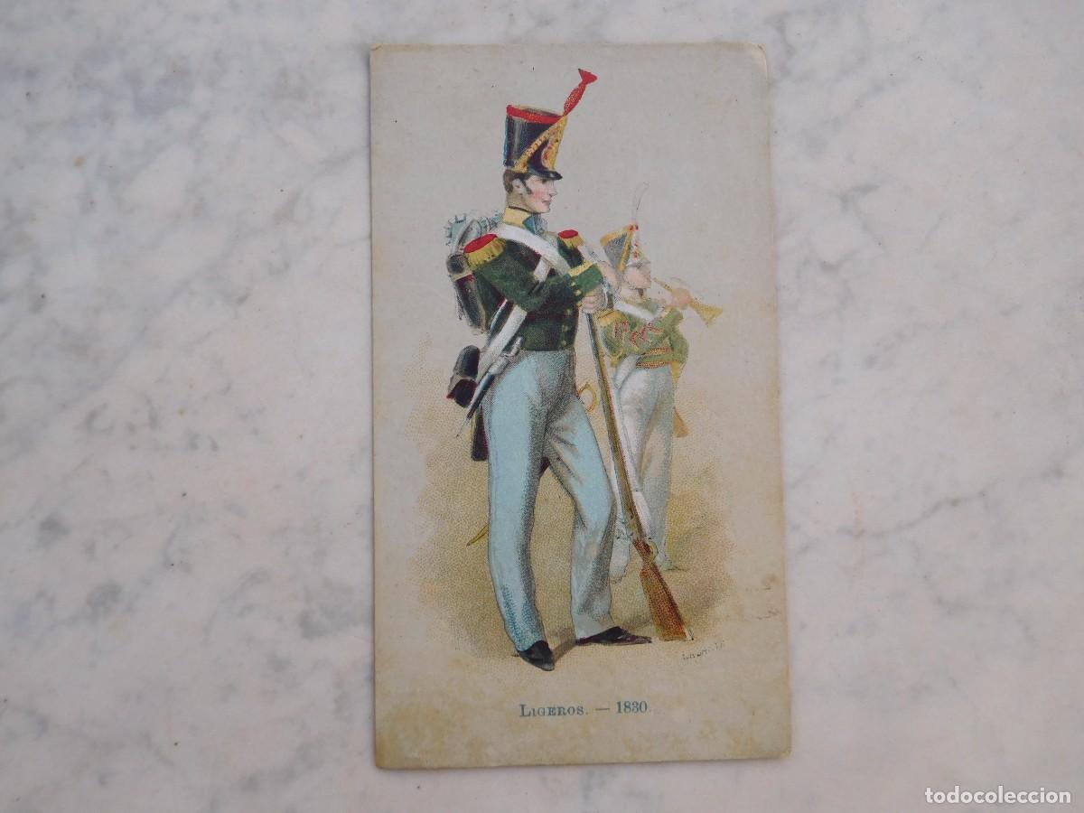 Collectable Antique Stickers: Cromo chocolate Jaime Boix. Uniformes. Ligeros 1830