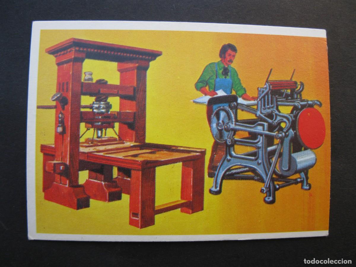 Coleccionismo cromos antiguos: T&Eacute;CNICA Y ACCI&Oacute;N - CROMO N&ordm; 143 - LA IMPRENTA - EDICIONES ESTE - NUNCA PEGADO.