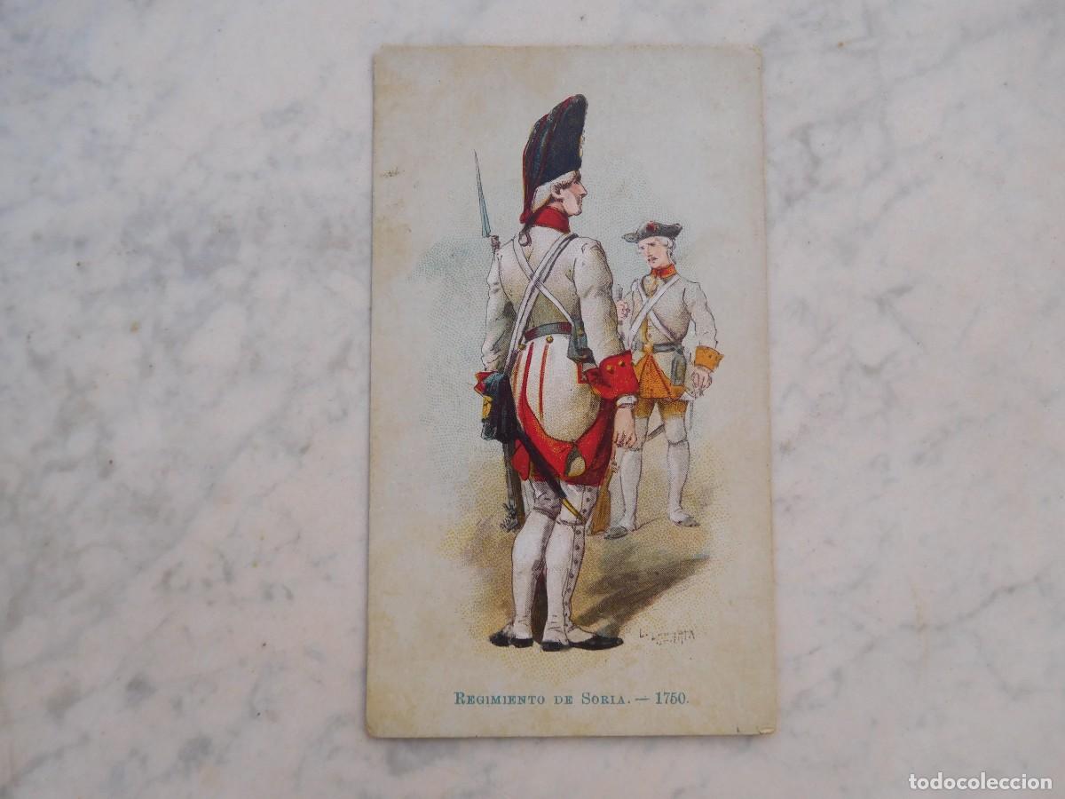 Sammeln alte Sammelbilder: Cromo chocolate Jaime Boix. Regimiento de Soria 1750