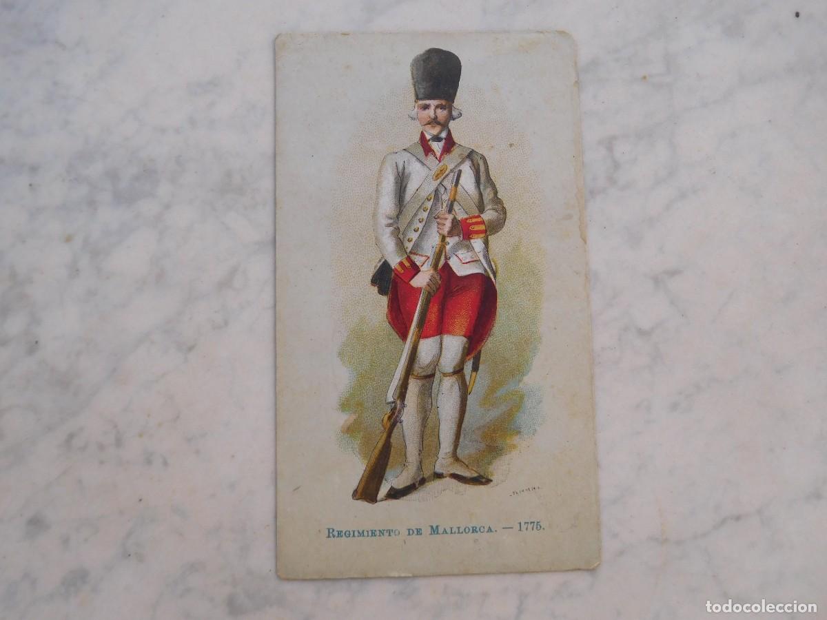Coleccionismo cromos antiguos: Cromo chocolate Jaime Boix. Regimiento de Mallorca 1775