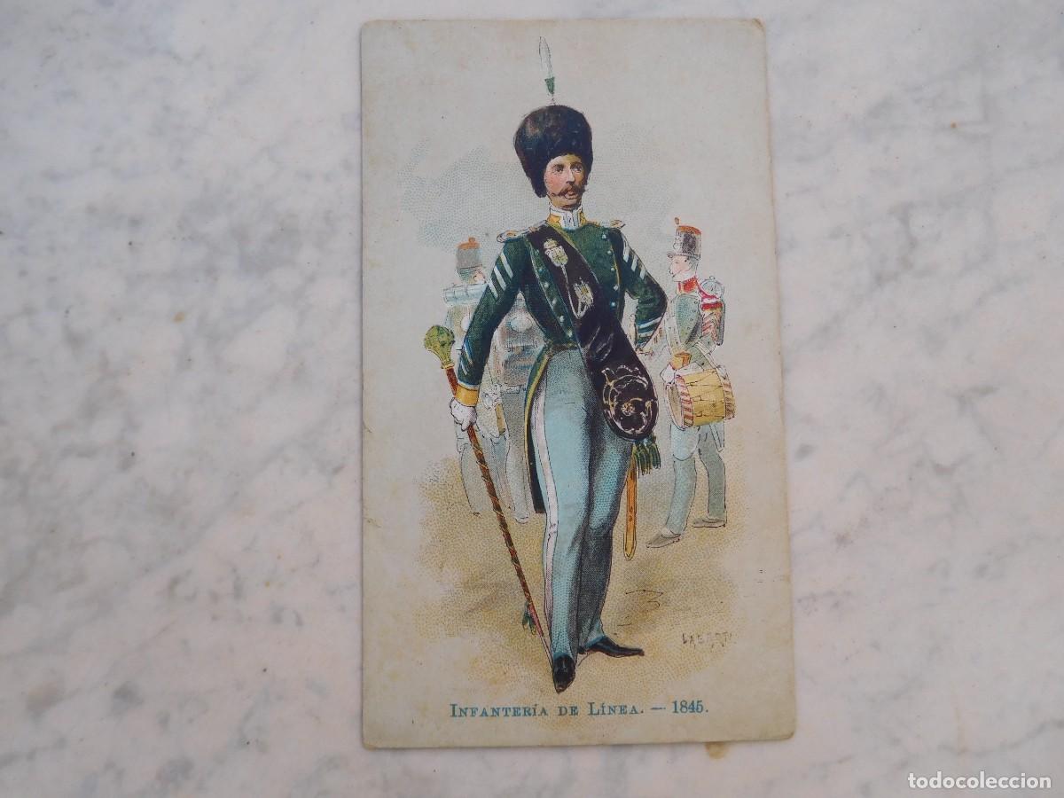 Coleccionismo cromos antiguos: Cromo chocolate Jaime Boix. Infanter&iacute;a de l&iacute;nea 1845
