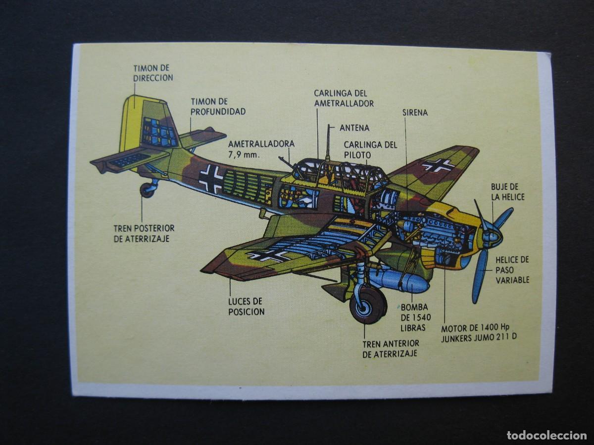 Coleccionismo cromos antiguos: T&Eacute;CNICA Y ACCI&Oacute;N - CROMO N&ordm; 91 - ESQUEMA STUKA Y MODELOS RUSOS - EDICIONES ESTE - NUNCA PEGADO.