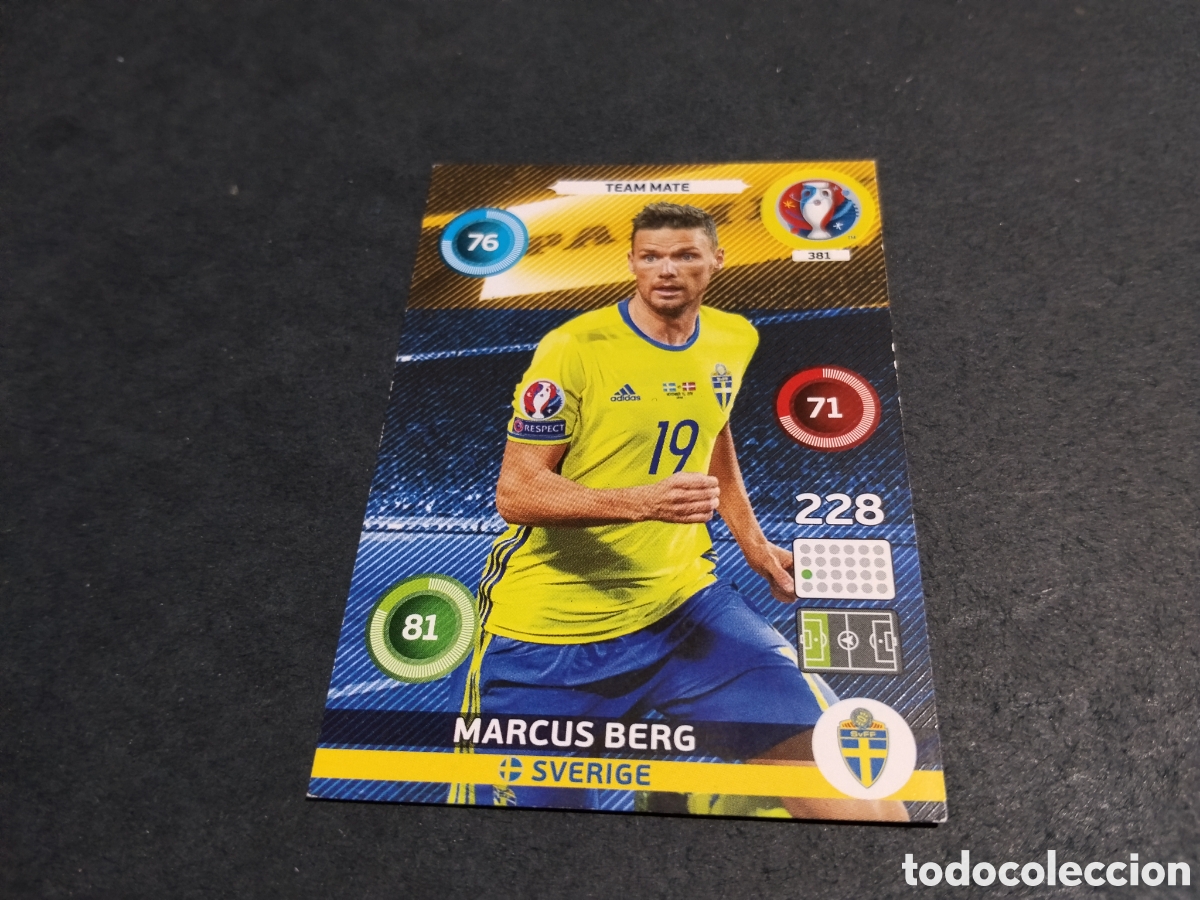 Coleccionismo cromos antiguos: Cromo futbol Marcus Berg, Suecia