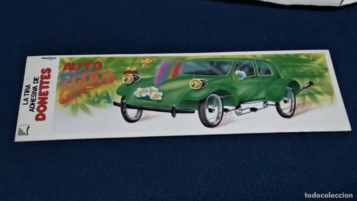 Coleccionismo cromos antiguos: CROMO PEGATINA LA TIRA DONETTES PANRICO DONUTS COCHES AUTO ECOLOGISTA - SIN USAR