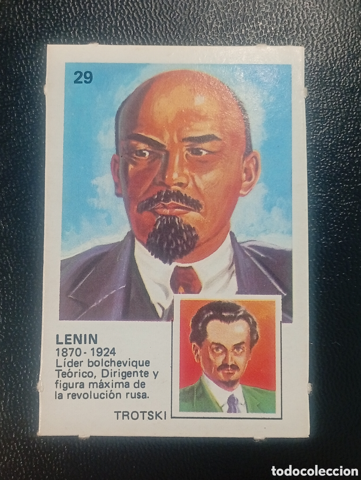 Coleccionismo cromos antiguos: 28 LENIN TROTSKI RUSIA BOLCHEVIQUE YUPICROMOS YUPI CROMOS 1977 PASTELITOS ORTIZ PAREJAS FAMOSAS