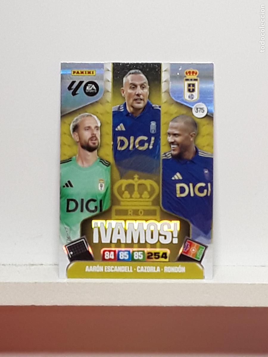 Collectable Antique Stickers: ADRENALYN 2025 2026 25 26 ALBUM PANINI LIGA N 375 OVIEDO VAMOS AARON ESCANDELL CAZORLA RONDON