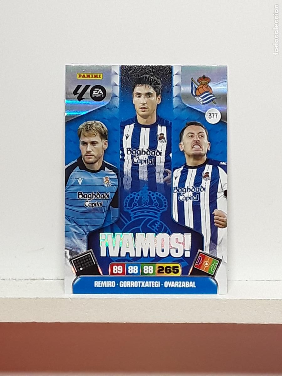 Collectable Antique Stickers: ADRENALYN 2025 2026 25 26 ALBUM PANINI LIGA N 377 REAL SOCIEDAD VAMOS REMIRO GORROTXATEGI OYARZABAL