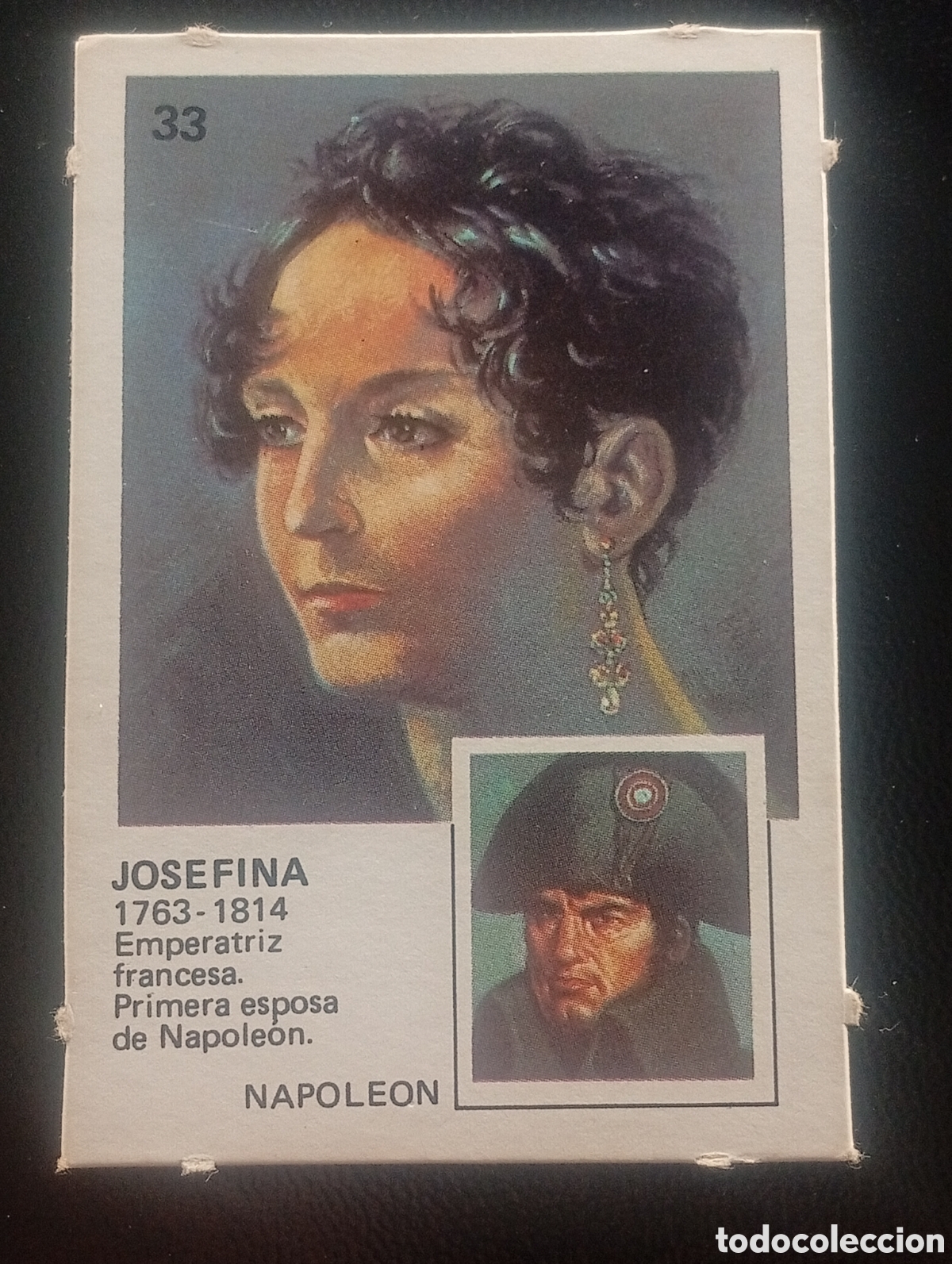 Coleccionismo cromos antiguos: 33 JOSEFINA NAPOLE&Oacute;N YUPICROMOS YUPI CROMOS 1977 PASTELITOS ORTIZ PAREJAS FAMOSAS