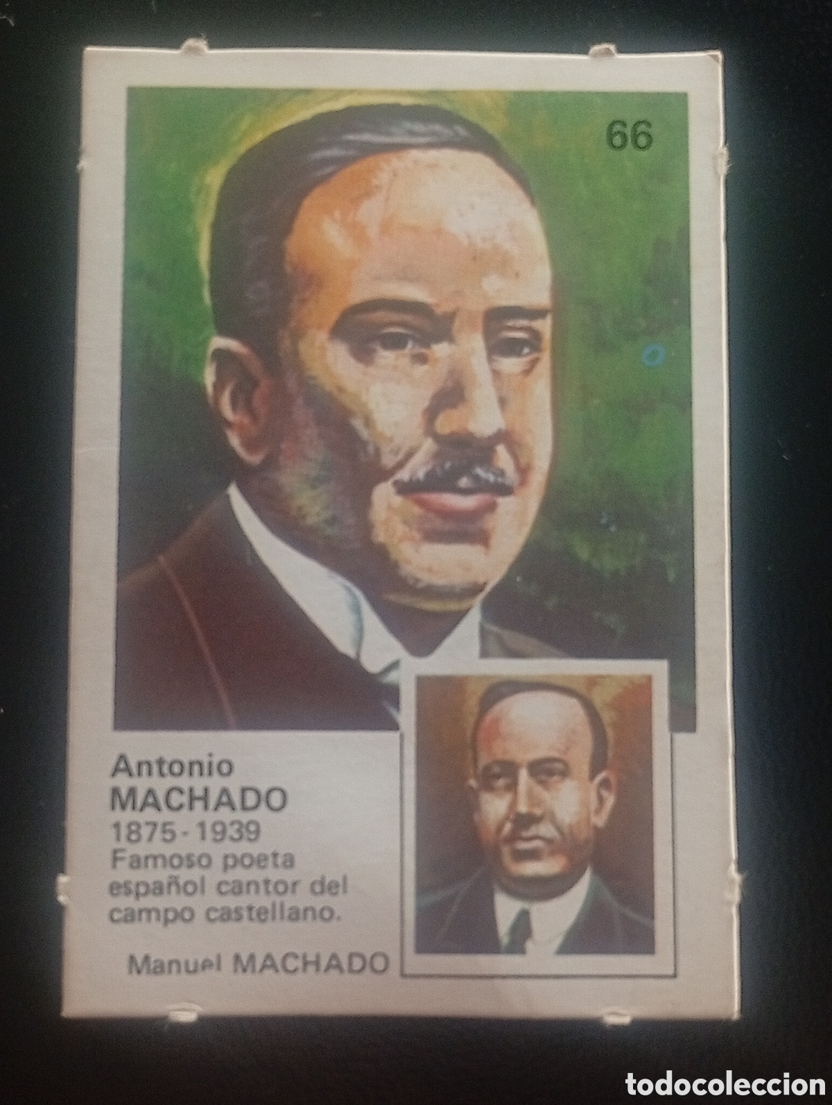 Coleccionismo cromos antiguos: 66 ANTONIO MACHADO YUPICROMOS YUPI CROMOS 1977 PASTELITOS ORTIZ PAREJAS FAMOSAS