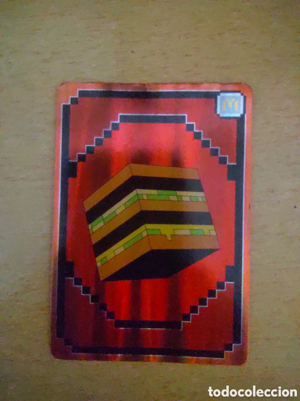 Coleccionismo cromos antiguos: Tarjeta Coleccionable Hologr&aacute;fica Minecraft McDonald's