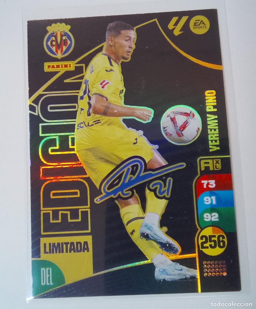 Coleccionismo cromos antiguos: Adrenalyn XL 24 25 edicion limitada yeremy pino autografo Villarreal