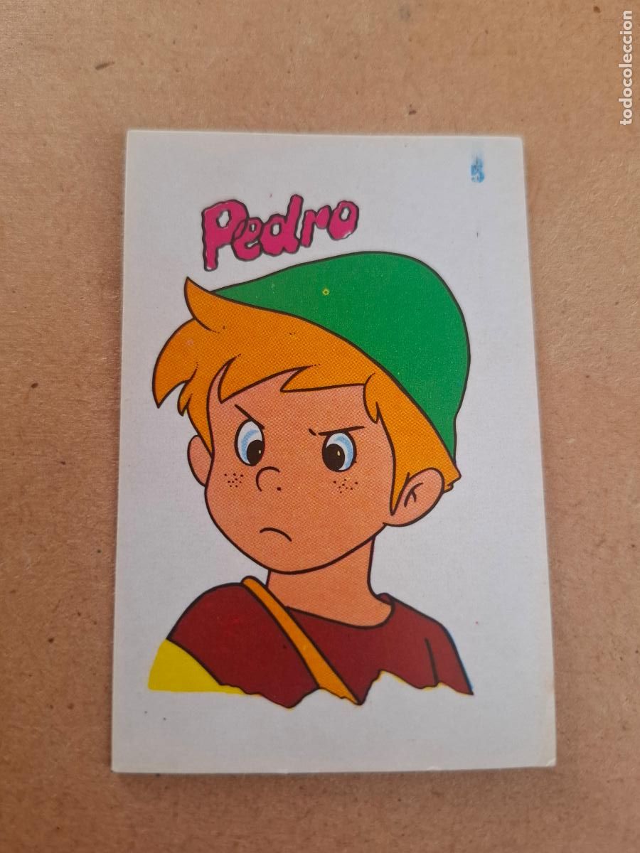 Coleccionismo cromos antiguos: HEIDI - YOGUR CLESA - CROMO ADHESIVO TROQUELADO N&ordm; 5 PEDRO ( NUNCA PEGADO )