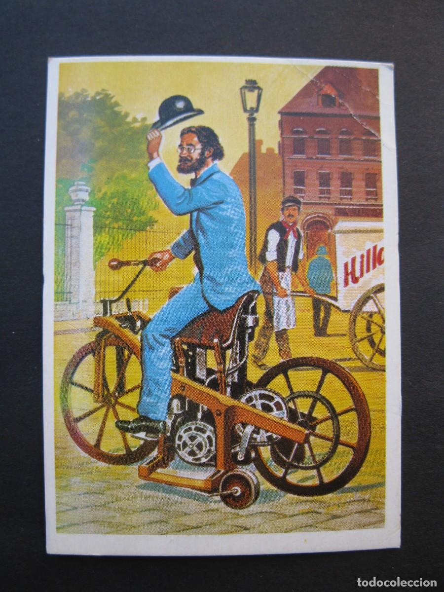 Coleccionismo cromos antiguos: T&Eacute;CNICA Y ACCI&Oacute;N - CROMO N&ordm; 9 - LAS PRIMERAS MOTOCICLETAS - EDICIONES ESTE - NUNCA PEGADO.