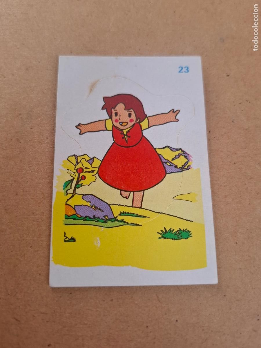 Coleccionismo cromos antiguos: HEIDI - YOGUR CLESA - CROMO ADHESIVO TROQUELADO N&ordm; 23 ( NUNCA PEGADO )