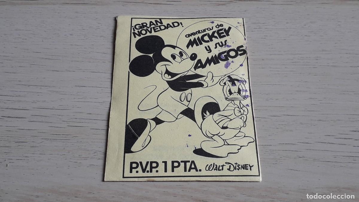 Coleccionismo cromos antiguos: Sobre obsequio con sus cromos y sin abrir, Album Aventuras de Mickey y sus amigos, original a&ntilde;o 1976