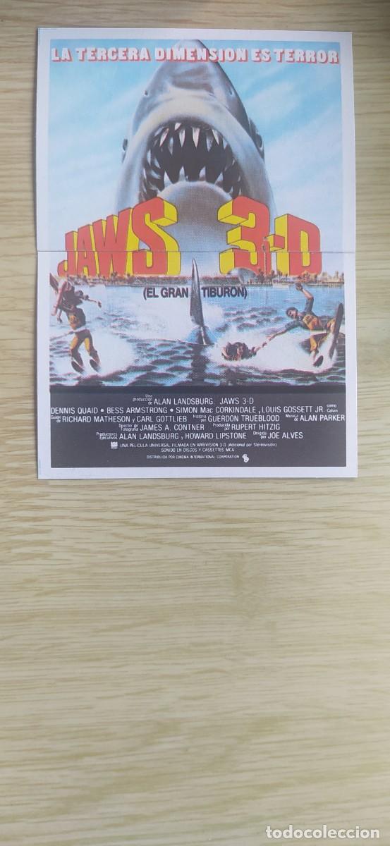 Coleccionismo cromos antiguos: JAWS 3D EL GRAN TIBUR&Oacute;N CROMO SUPER &Eacute;XITO N&deg;38-39 EDITORIAL MAGA