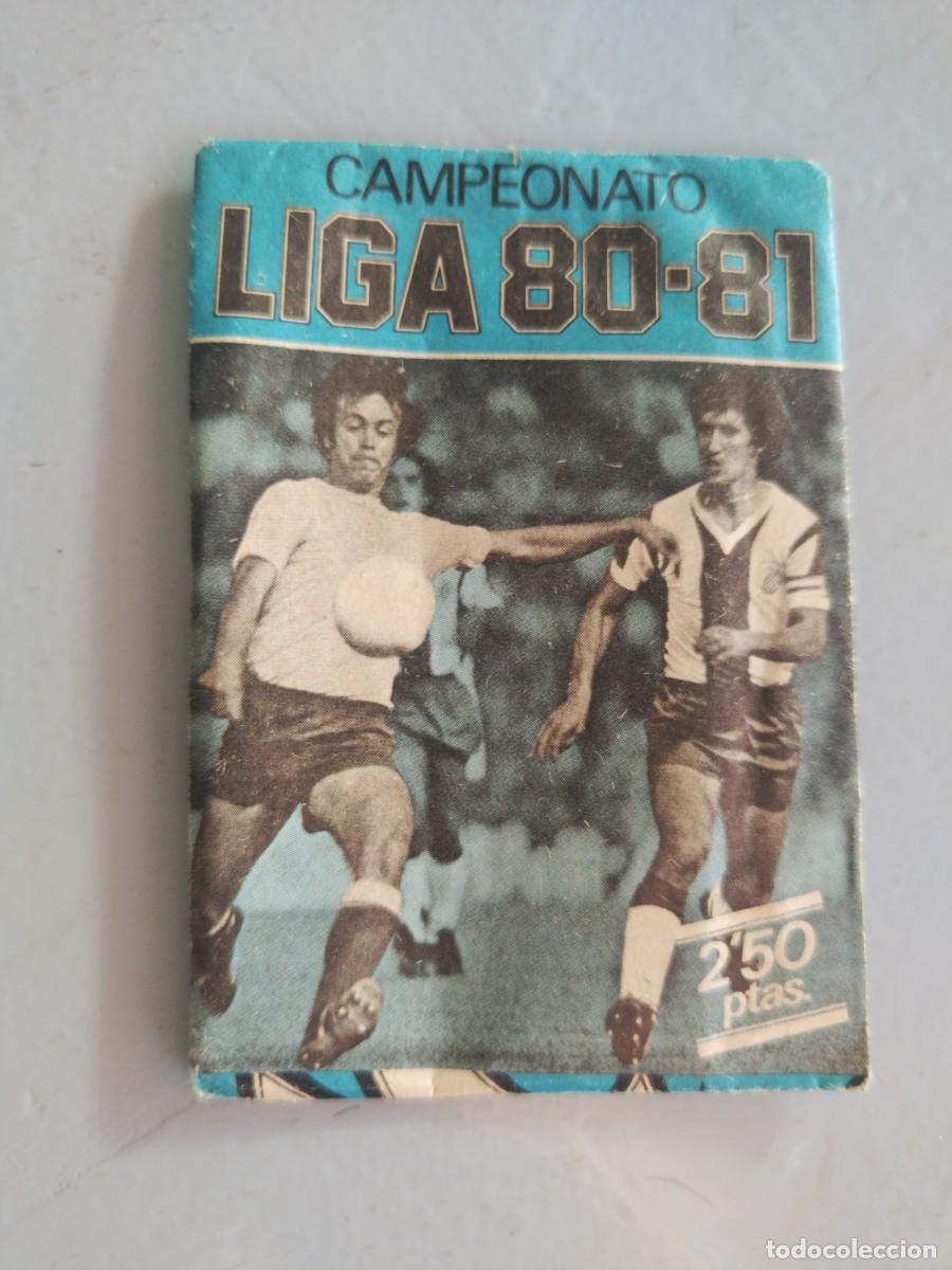 Coleccionismo cromos antiguos: SOBRE DE CROMOS SIN ABRIR CAMPEONATO LIGA 80-81. Azul