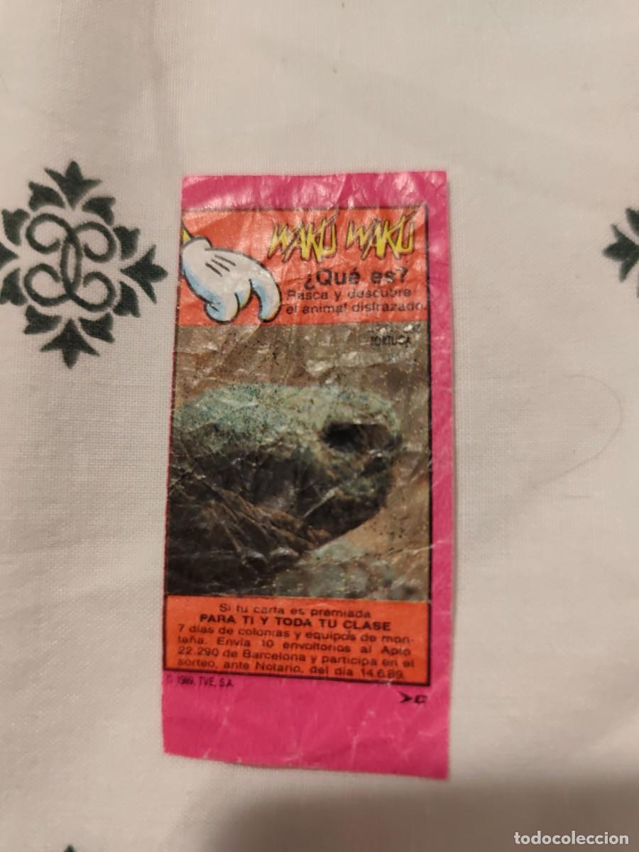 Coleccionismo cromos antiguos: CROMO CHICLE DUNKIN Tortuga WAKU WAKU 1989 RASCA