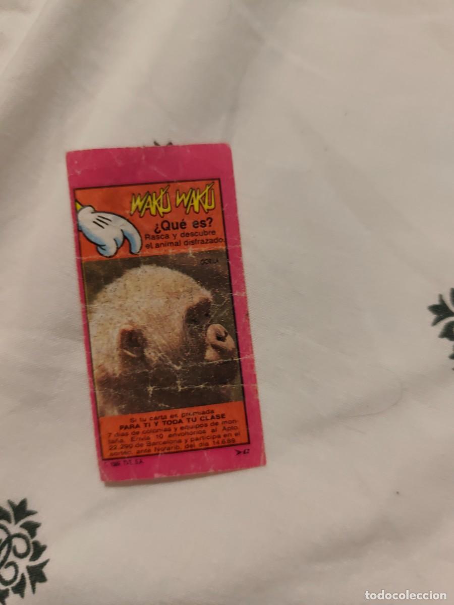 Coleccionismo cromos antiguos: CROMO CHICLE DUNKIN Gorila WAKU WAKU 1989 RASCA