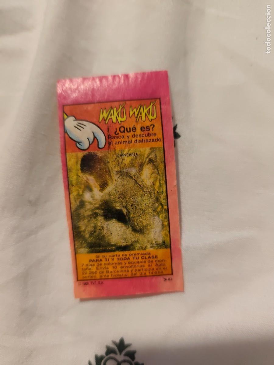 Coleccionismo cromos antiguos: CROMO CHICLE DUNKIN Chinchilla WAKU WAKU 1989 RASCA