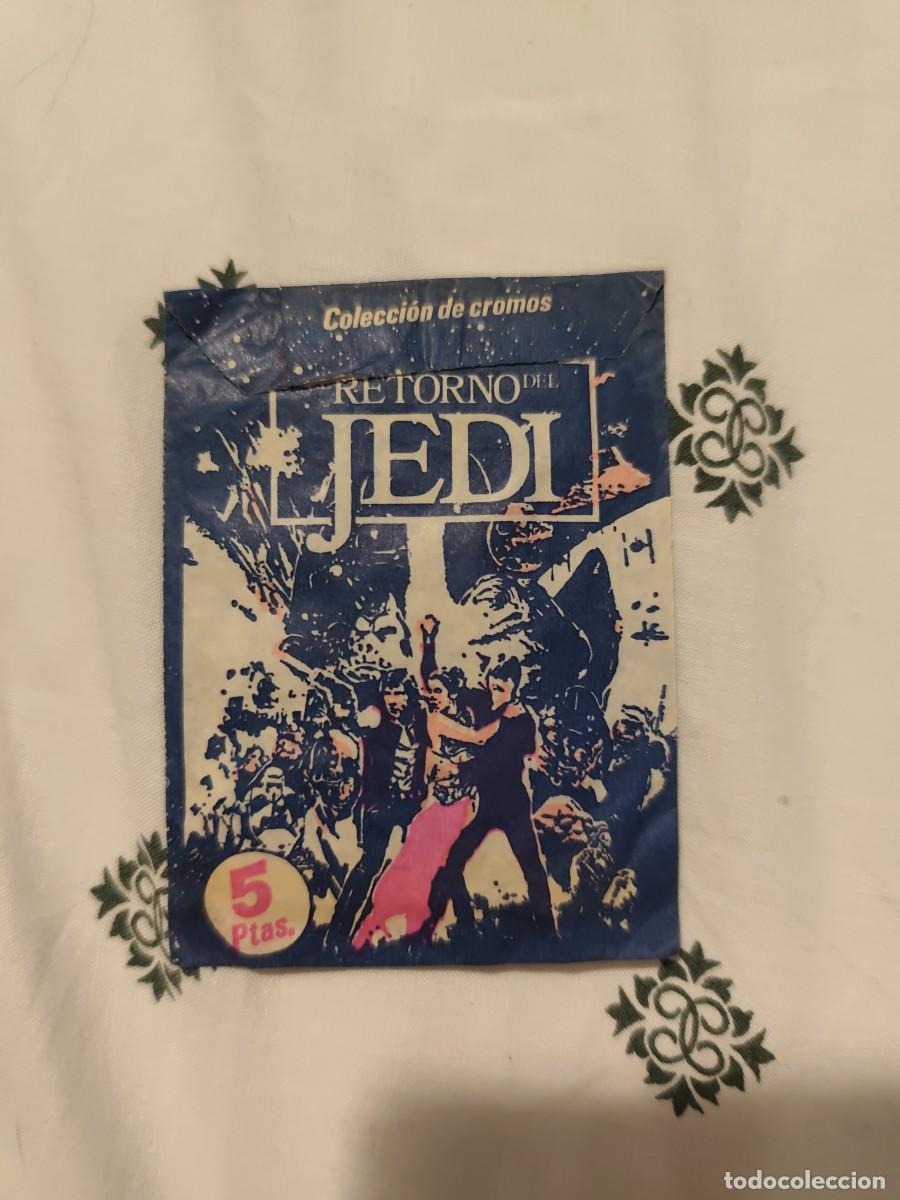 Coleccionismo cromos antiguos: Star wars, sobre cromos sin abrir el retorno del Jedi 1983 pacosa dos