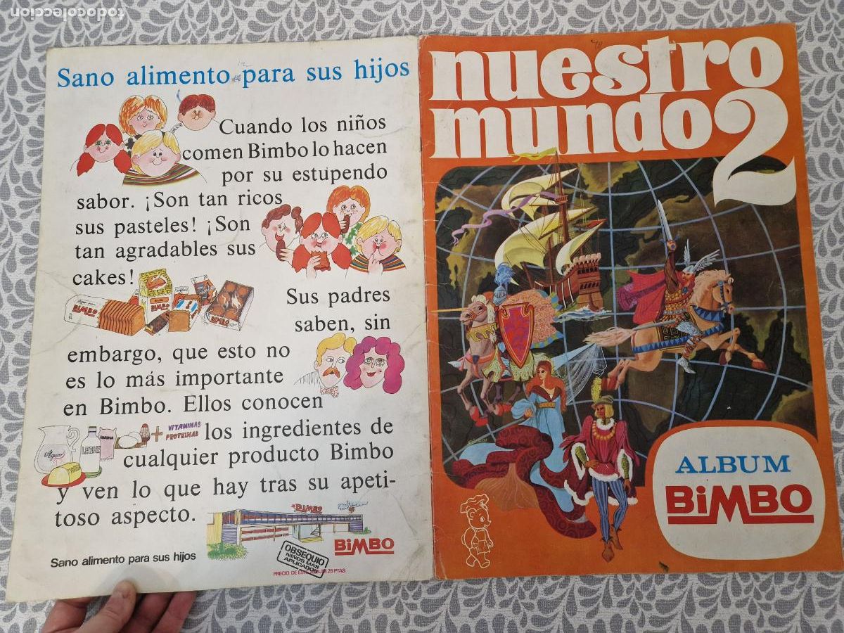 Coleccionismo cromos antiguos: gran album bimbo nuestro mundo 2 atlas 192 cromos pastelitos Ibis 1968 retro vintage faltan 11