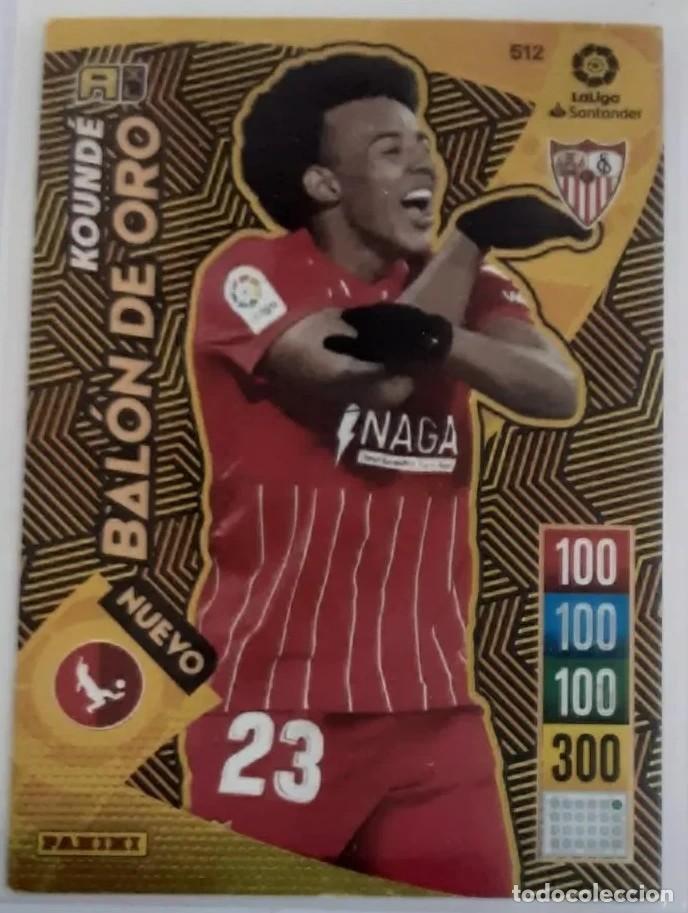 Coleccionismo cromos antiguos: Cromo Adrenalyn xl 21 22 kounde sevilla 512 nuevo bal&oacute;n de oro