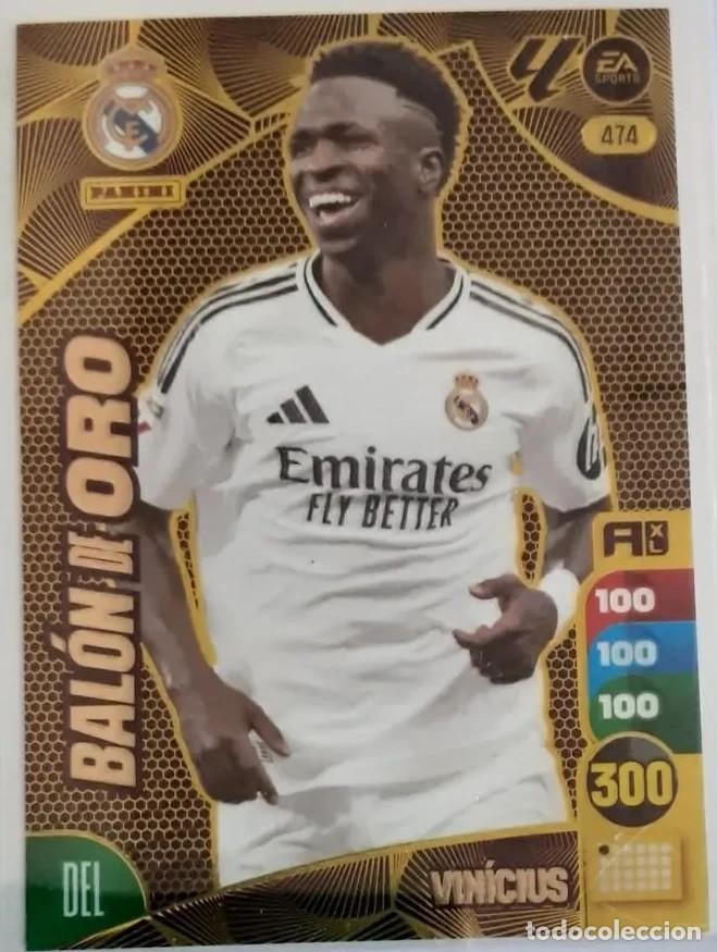 Collezionismo Figurine antiche: Cromo Adrenalyn xl 24 25 vinicius Real Madrid bal&oacute;n de oro