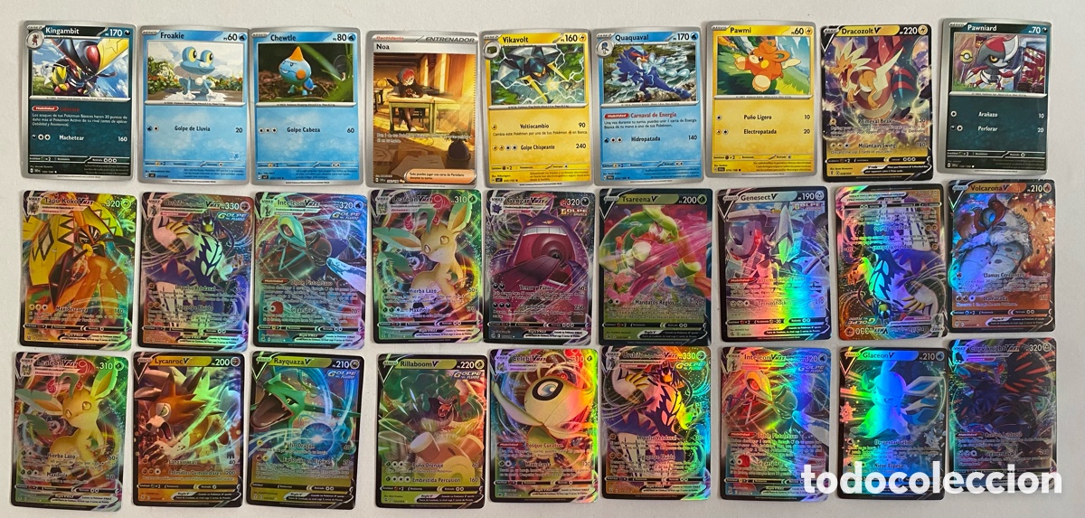 Coleccionismo cromos antiguos: Lote de 27 Cartas Pok&eacute;mon - Varias Raras Full Art, V, VMAX, VSTAR e idioma Espa&ntilde;ol