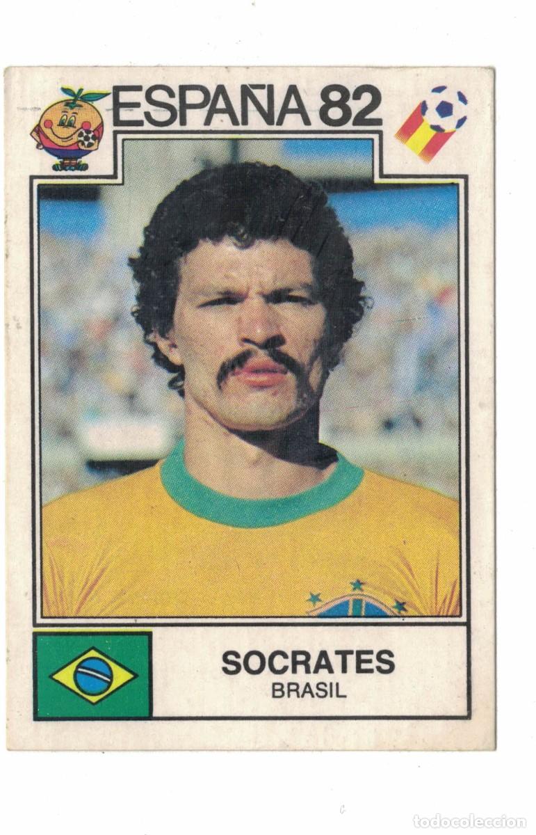 Coleccionismo cromos antiguos: Cromo &ndash; Panini &ndash; Espa&ntilde;a 82 &ndash; S&oacute;crates &ndash; Brasil &ndash; n&ordm; 374