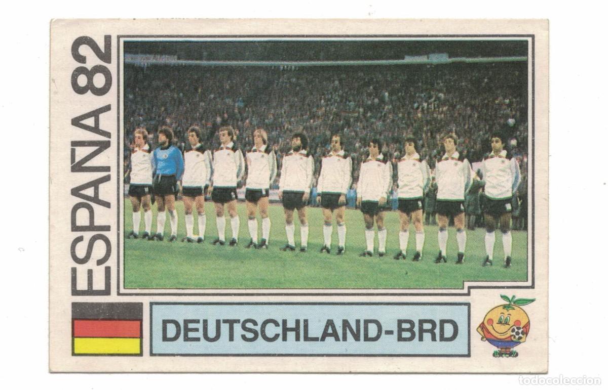 Coleccionismo cromos antiguos: Cromo &ndash; Panini &ndash; Espa&ntilde;a 82 &ndash; Selecci&oacute;n Alemania &ndash; Equipo &ndash; n&ordm; 111