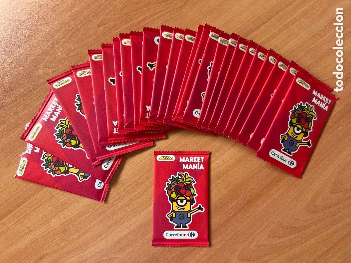 Coleccionismo cromos antiguos: Sobres cromos Minions Carrefour