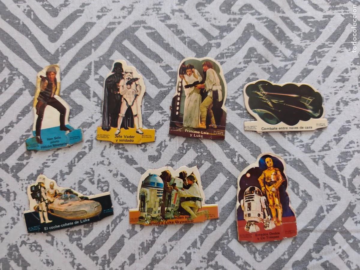 Colecionismo Cromos antigos: 7 cromos Phoskitos troquelado La guerra de las Galaxias. Sallent 1977