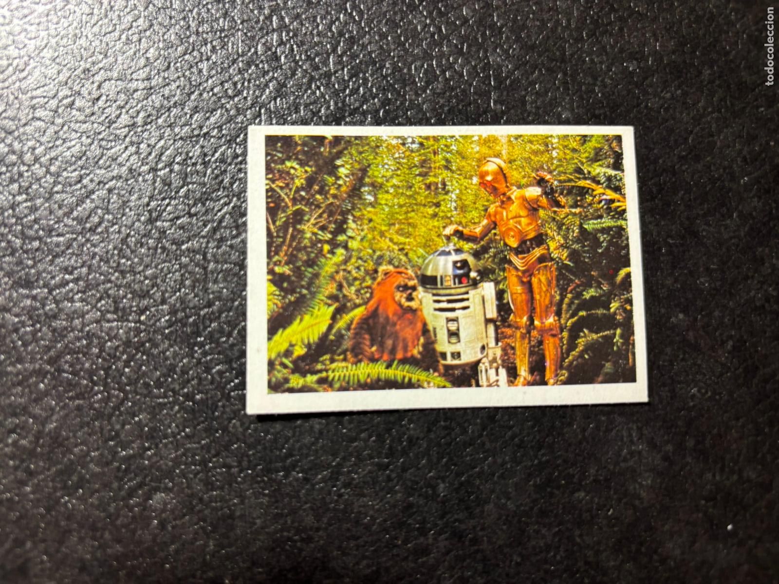 Coleccionismo cromos antiguos: RETORNO DEL JEDI 199 C3PO R2D2 Y EWOK CROMO GUERRA DE LAS GALAXIAS STAR WARS PACOSA 1983
