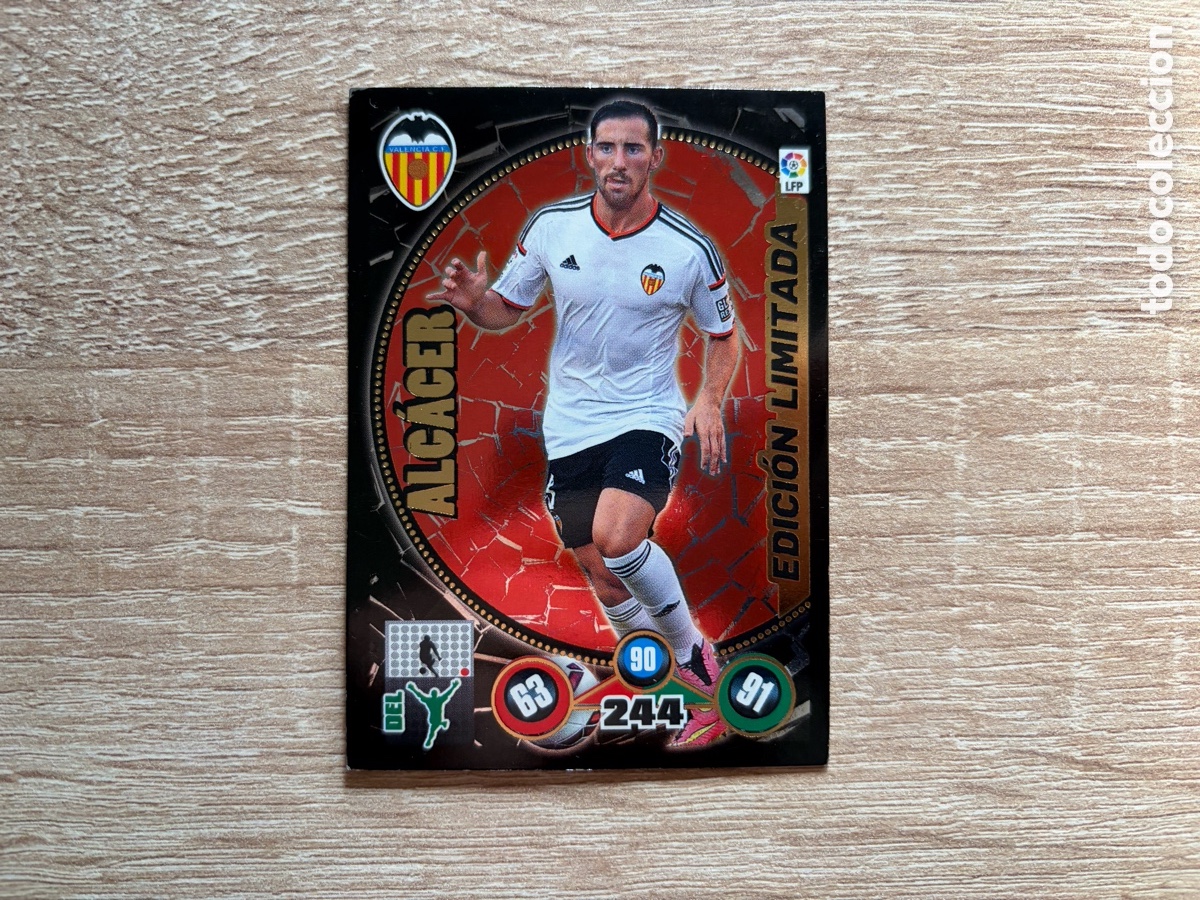 Coleccionismo cromos antiguos: ALC&Aacute;CER EDICI&Oacute;N LIMITADA ADRENALYN XL 2014 2015 14 15 VALENCIA CF