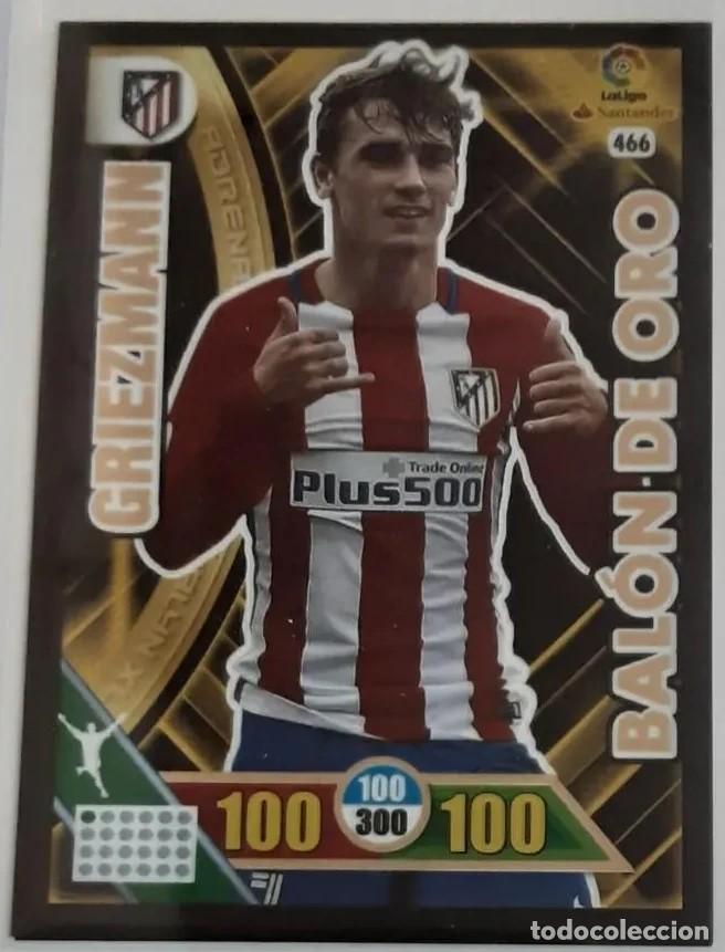 Collezionismo Figurine antiche: Cromo Adrenalyn xl 16 17 griezmann bal&oacute;n de oro