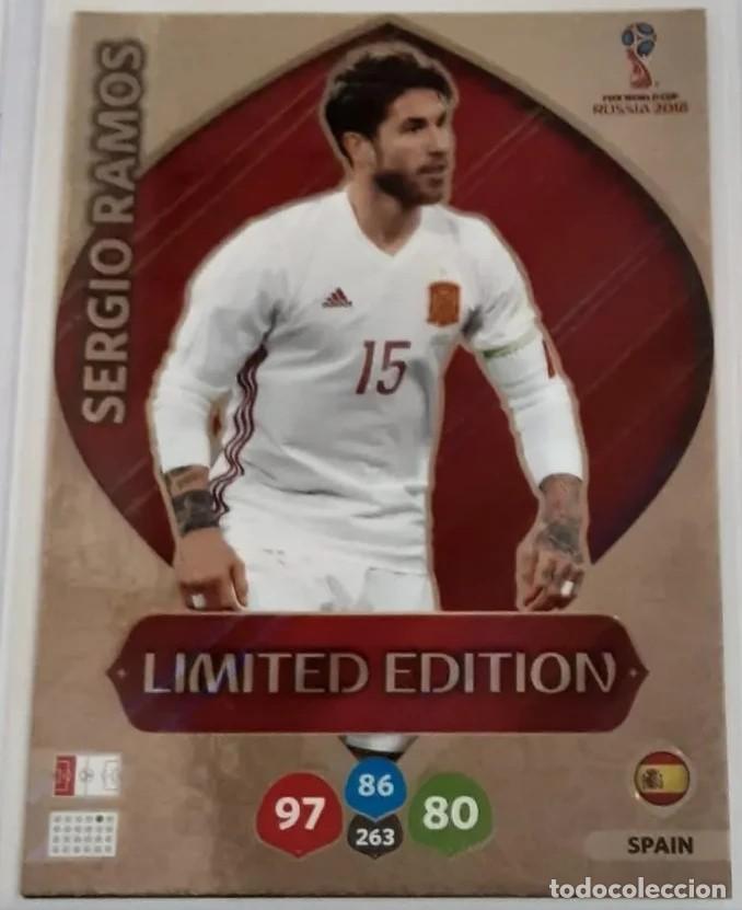 Coleccionismo cromos antiguos: Cromo adrenalyn world cup russia 2018 mundial edicion limitada sergio ramos espa&ntilde;a