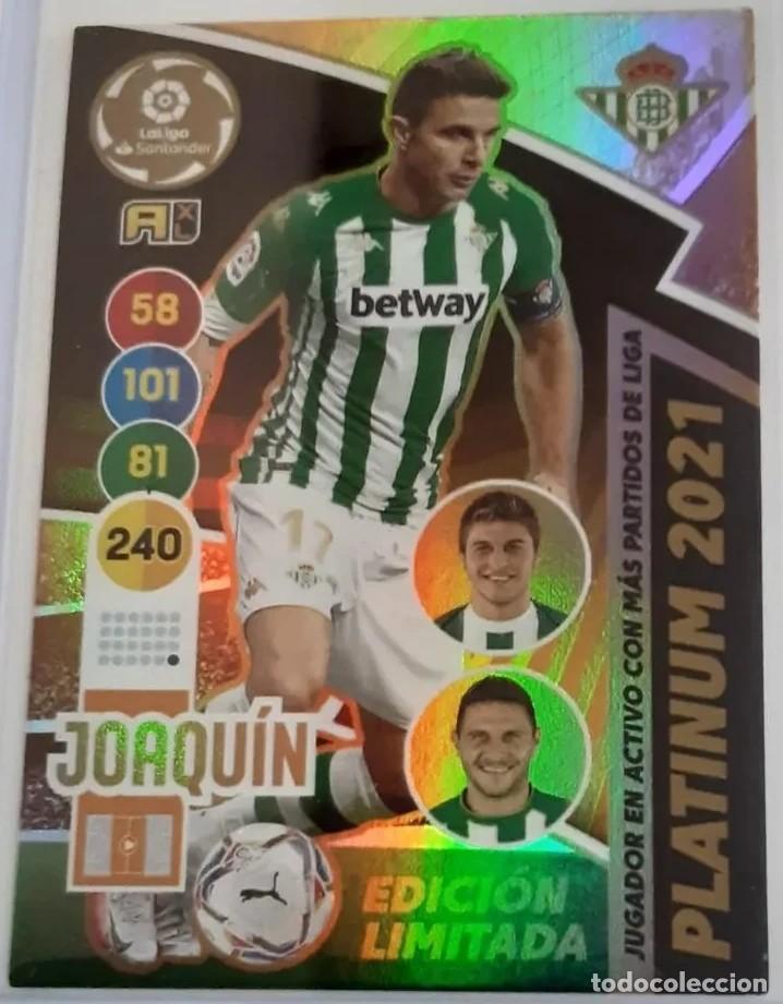 Collezionismo Figurine antiche: Cromo Adrenalyn xl 20 21 joaquin betis edici&oacute;n limitada platinum