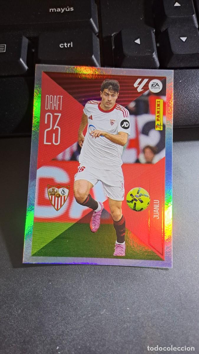 Coleccionismo cromos antiguos: CROMO JUANLU 14 DRAFT 23 14 SEVILLA LIGA 2026 2027 26 27 ESTE PANINI NUNCA PEGADO