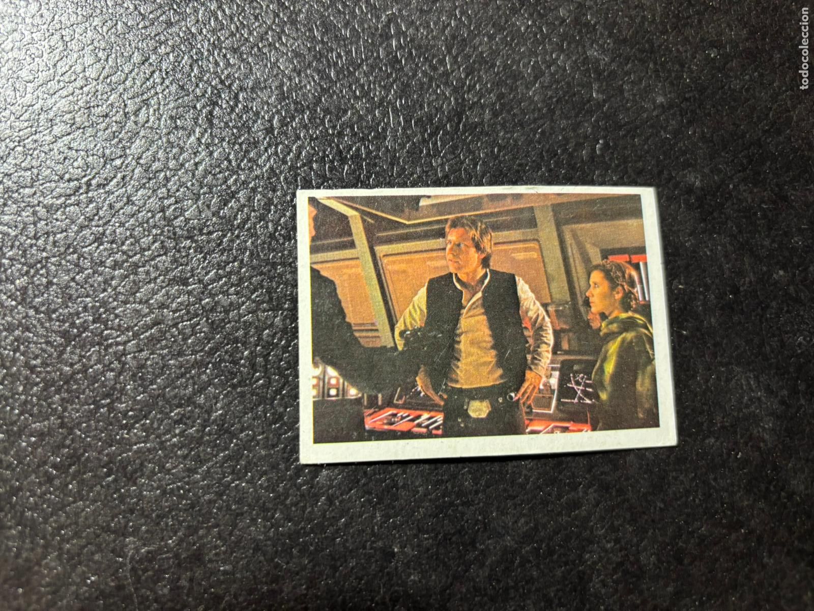 Coleccionismo cromos antiguos: RETORNO DEL JEDI 156 HAN SOLO PRINCESA LEIA CROMO GUERRA DE LAS GALAXIAS STAR WARS PACOSA 1983