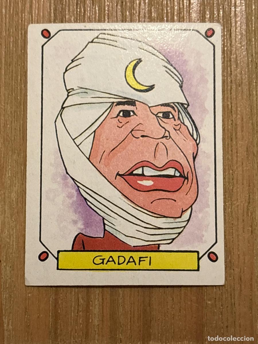 Coleccionismo cromos antiguos: 37. CROMO SIN PEGAR CARICATURAS 22 N 130 GADAFI