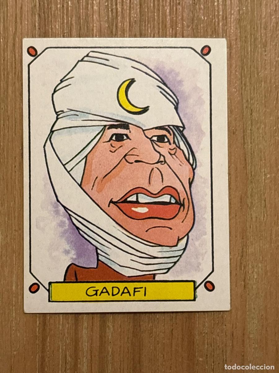 Coleccionismo cromos antiguos: 37. CROMO SIN PEGAR CARICATURAS 22 N 130 GADAFI