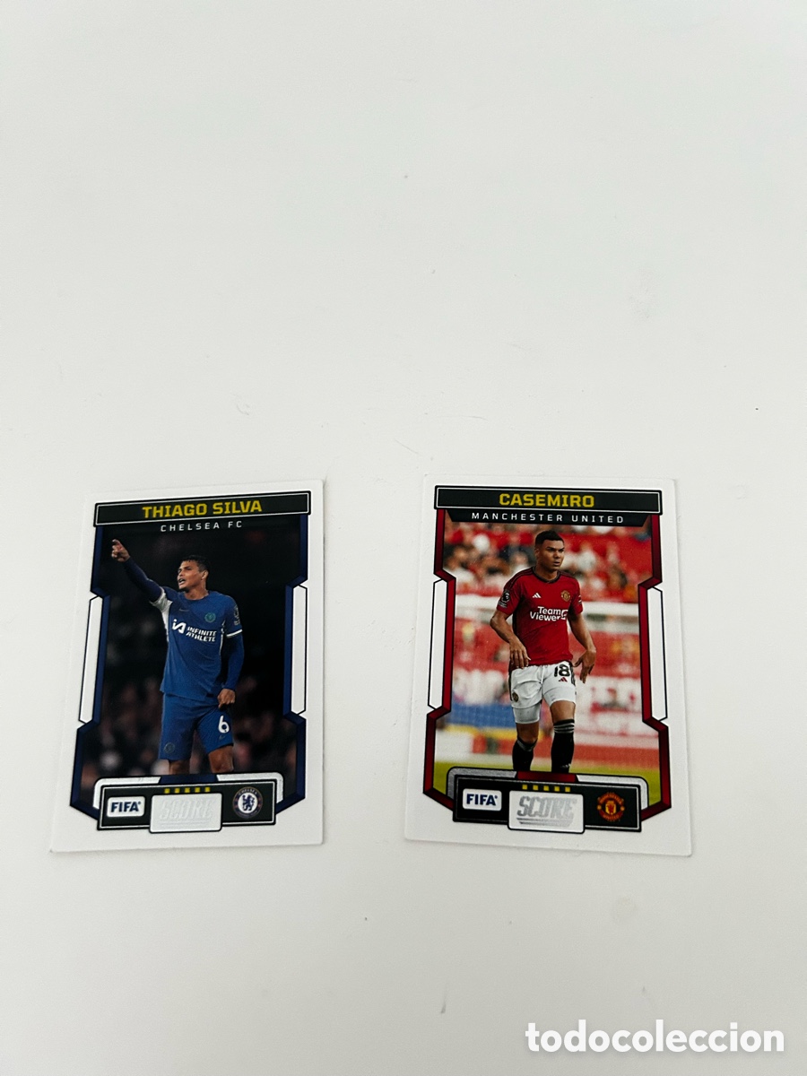 Coleccionismo cromos antiguos: Cromos FIFA Score Thiago Silva y Casemiro