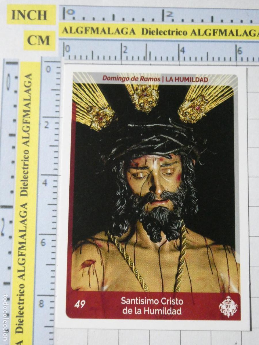 Coleccionismo cromos antiguos: CROMO TARJETA HOLY CARDS SEMANA SANTA M&Aacute;LAGA. 49 SANT&Iacute;SIMO CRISTO DE LA HUMILDAD