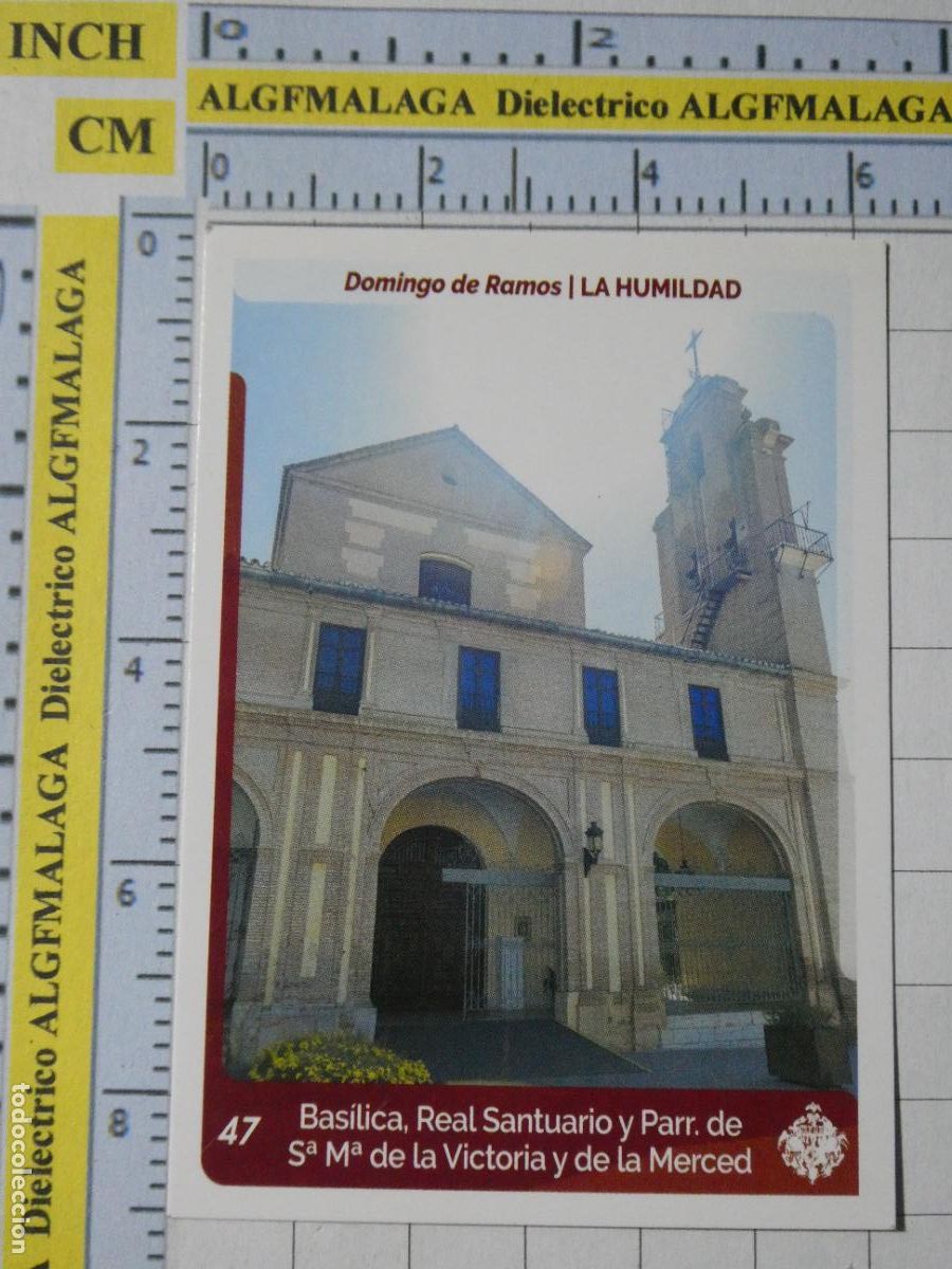 Coleccionismo cromos antiguos: CROMO TARJETA HOLY CARDS SEMANA SANTA M&Aacute;LAGA. 47 HUMILDAD BAS&Iacute;LICA SANTA MAR&Iacute;A VICTORIA Y MERCED