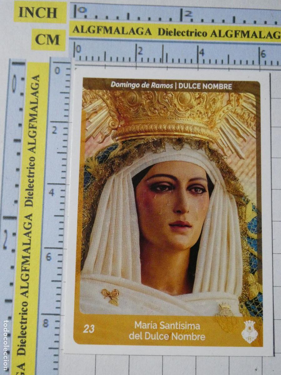 Coleccionismo cromos antiguos: CROMO TARJETA HOLY CARDS SEMANA SANTA M&Aacute;LAGA. 23 DULCE NOMBRE MAR&Iacute;A SANT&Iacute;SIMA