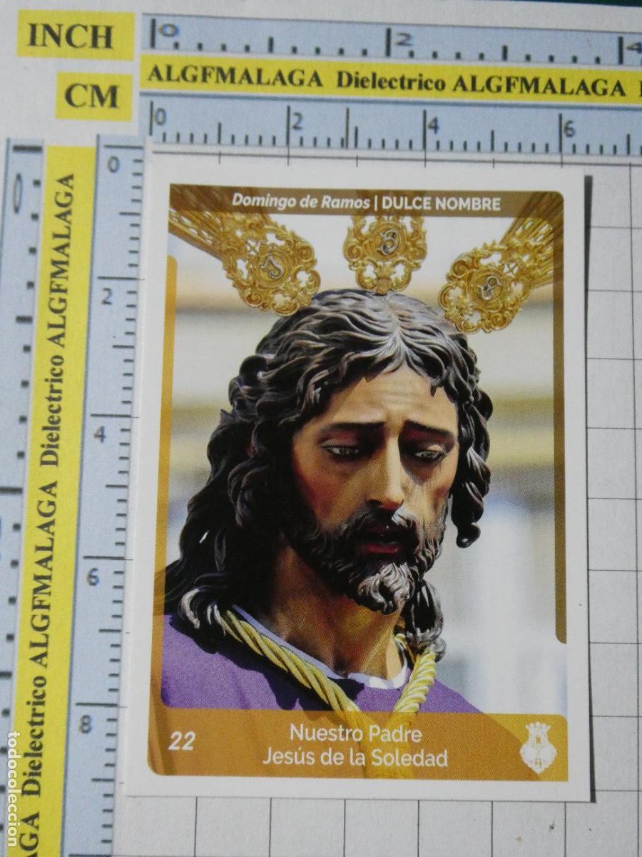 Coleccionismo cromos antiguos: CROMO TARJETA HOLY CARDS SEMANA SANTA M&Aacute;LAGA. 22 DULCE NOMBRE NUESTRO PADRE JES&Uacute;S SOLEDAD